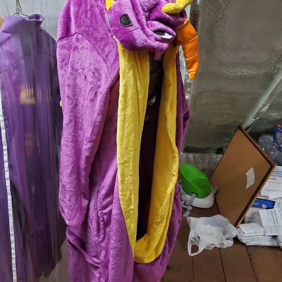 Other - Halloween purple dragon onsie costume adult